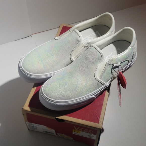 vans asher iridescent gray
